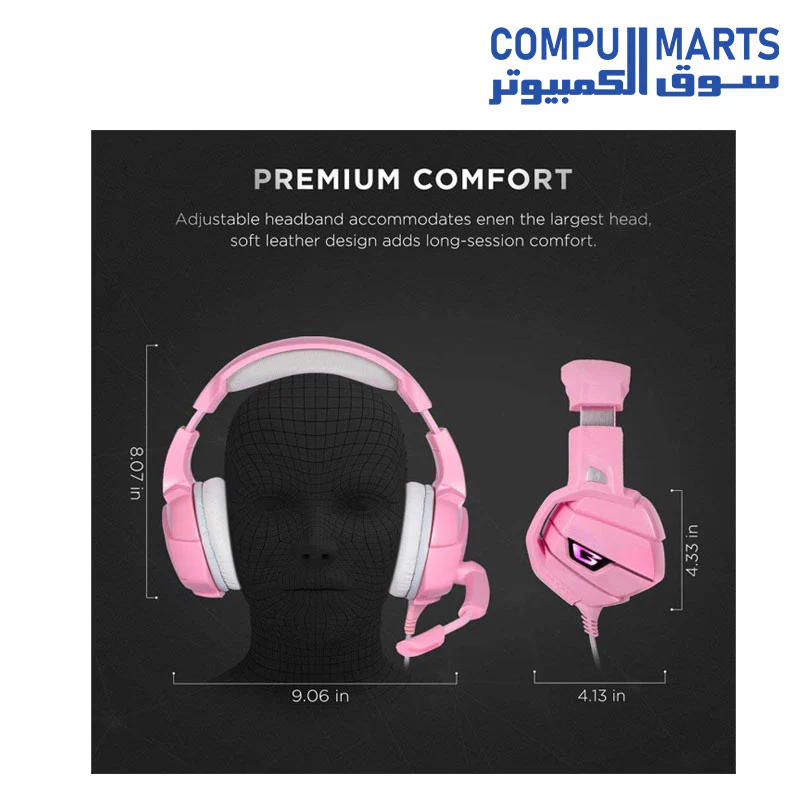 Onikuma K5 3.5mm Gaming Headphones Casque Earphone Headset with Mic LED Light for Laptop Tablet / PS4 / Xbox One - Image 2