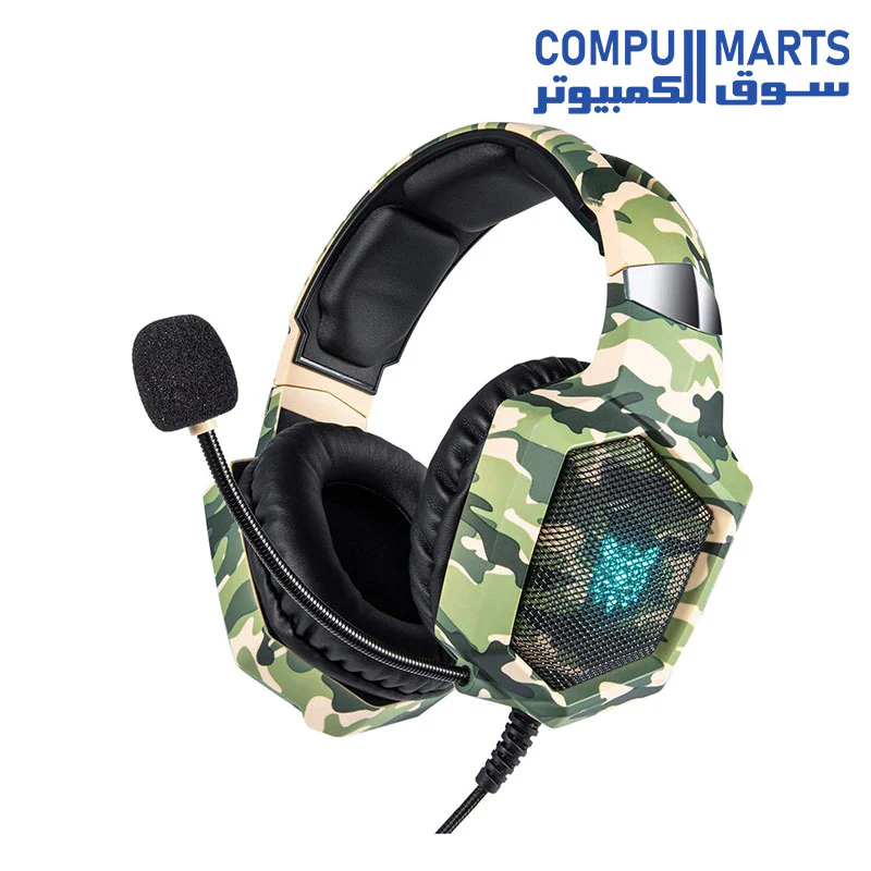 Onikuma K8 Surround Sound RGB LED Light Gaming Headset with Microphone for Mobile,PS4 and PC - Image 2