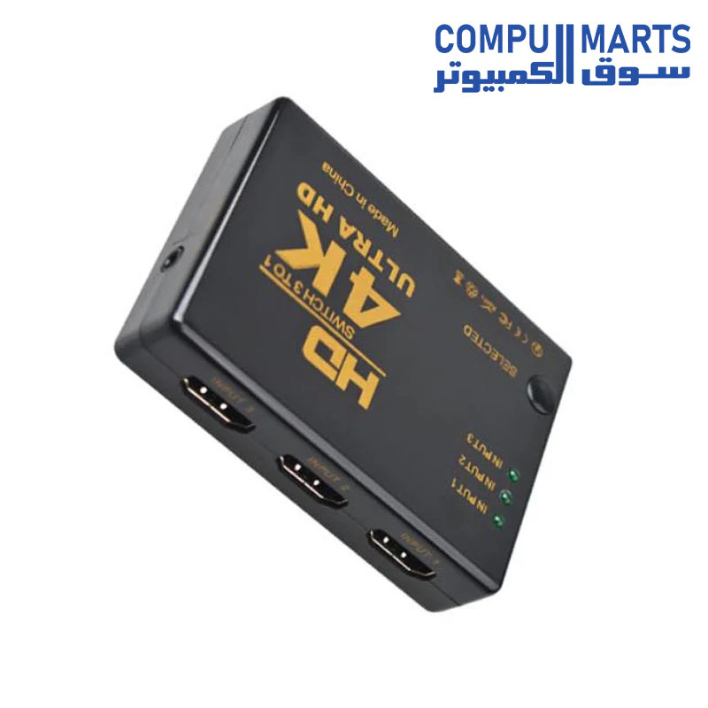 Onten 7593 3 in 1 Out HDMI 4K Splitter Converter - Image 2