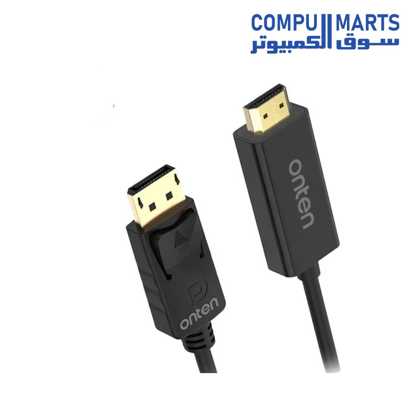 Onten DP303 DisplayPort Male to HDMI Male 4K Cable (1.8M) - Image 2