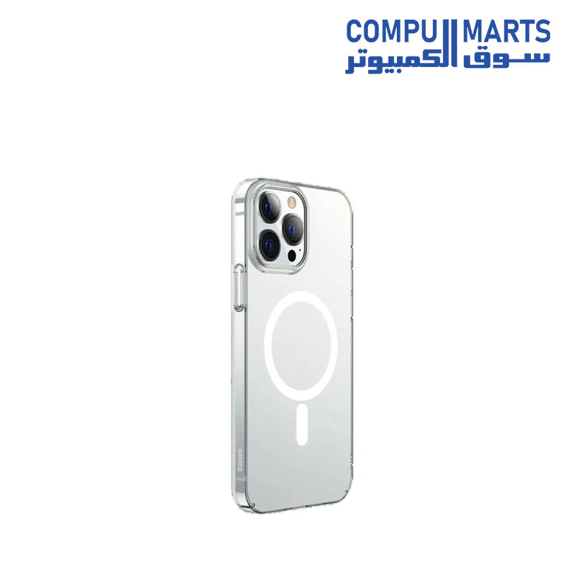 OS-Baseus Lucent Series Magnetic Phone Case for iPhone 15 / 15 Pro / 15 Pro Max, Clear - Image 2