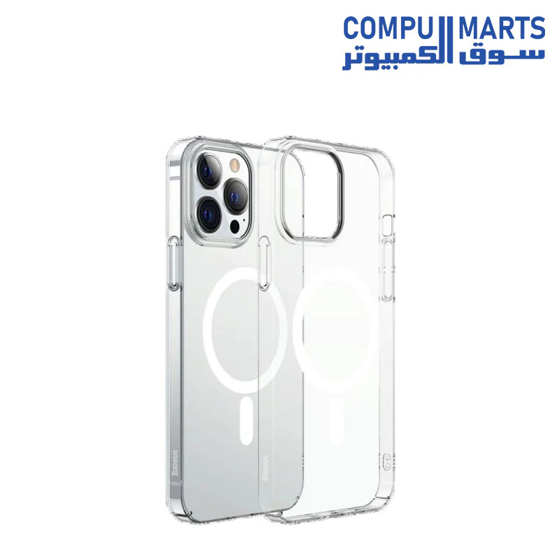 OS-Baseus Lucent Series Magnetic Phone Case for iPhone 15 / 15 Pro / 15 Pro Max, Clear - Image 3
