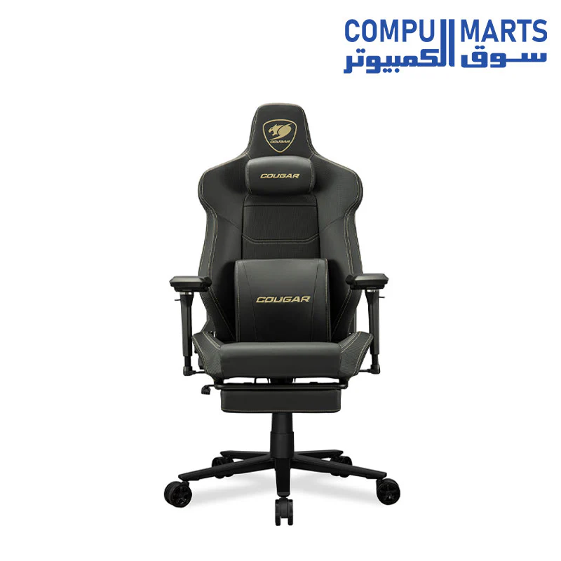 COUGAR Armor EVO M Gaming Chair with Breathable Premium PVC Leather, 5D Adjustable Armrests, Retractable Footrest, Lumbar Cushion, Magnetic Neck Pillow Foam - Image 5
