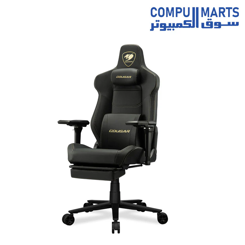 COUGAR Armor EVO M Gaming Chair with Breathable Premium PVC Leather, 5D Adjustable Armrests, Retractable Footrest, Lumbar Cushion, Magnetic Neck Pillow Foam - Image 7