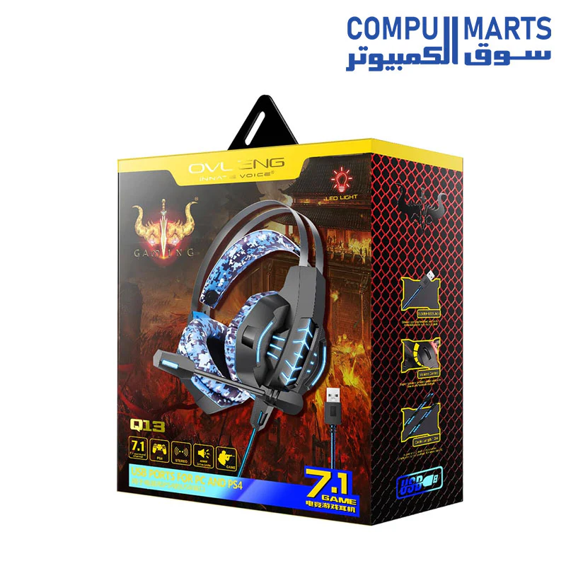 Ovleng - Q13 Surround 7.1 Gaming Headphones - Image 2