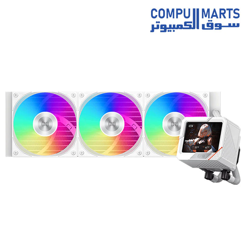 PCCOOLER CPS GT360 ARGB Display AIO CPU Cooler with 3.5 Inch IPS Screen, TDP 310W Liquid Cooling System Installed 3 ARGB PWM Fans, for Intel LGA 1851/1700/1200/115X & AMD AM5/AM4 - Image 2
