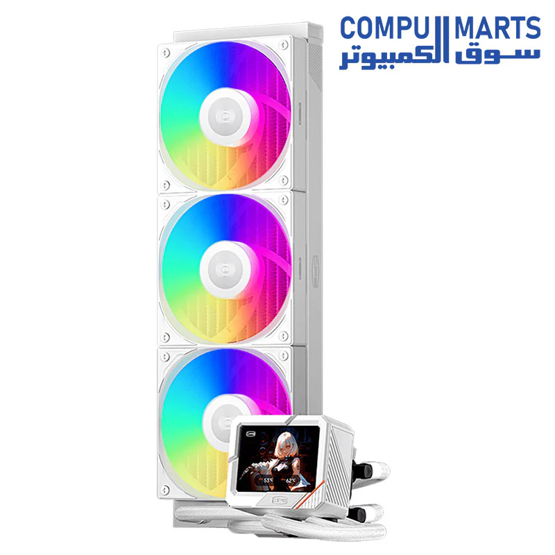 PCCOOLER CPS GT360 ARGB Display AIO CPU Cooler with 3.5 Inch IPS Screen, TDP 310W Liquid Cooling System Installed 3 ARGB PWM Fans, for Intel LGA 1851/1700/1200/115X & AMD AM5/AM4 - Image 4