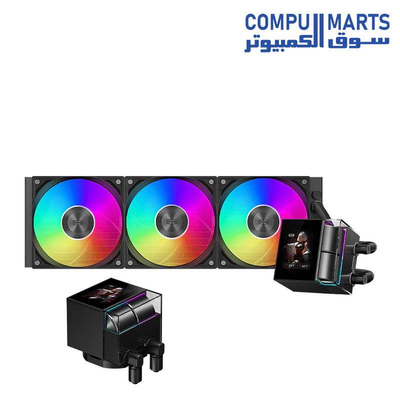 PCCOOLER DS360 ARGB Display AIO Liquid CPU Cooler - Image 2