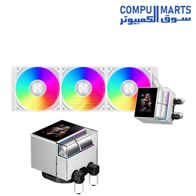 PCCOOLER DS360 ARGB Display AIO Liquid CPU Cooler - Image 4