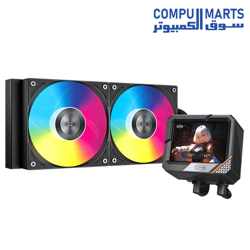 PCCOOLER GT240 ARGB Display AIO CPU Cooler - Image 3