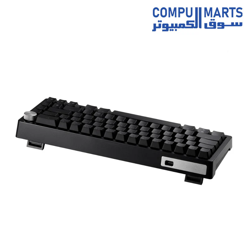 XPG SORCERER Mini Gaming Keyboard 65% - Compact Gasket Mount - XPG Red Mechanical Switches - Per-Key RGB with 10 Preset Effects - 66/67 Keys (ANSI/ISO) - USB-C - Metal Volume Knob - Image 4