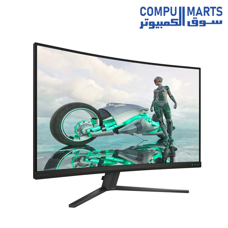 PHILIPS Evnia - 31.5 inch QHD Curved Gaming Monitor, 180 Hz, 0.5 ms, FreeSync Premium, HDR10 (2560x1440, 2x HDMI, DisplayPort) dark gray - Image 3