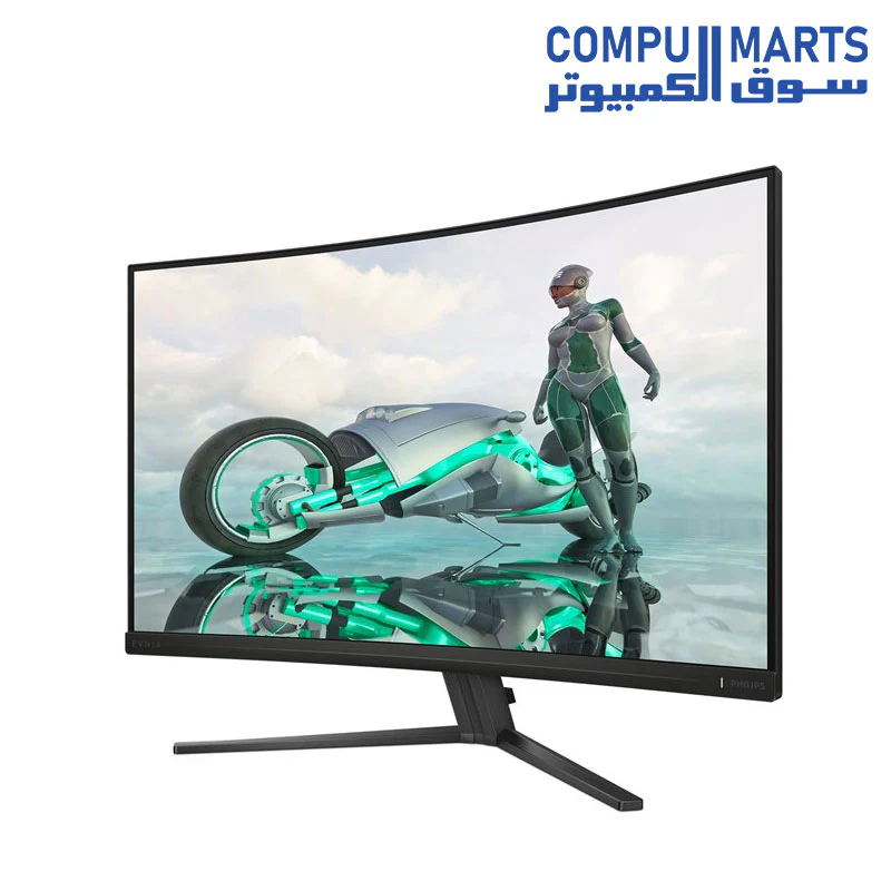 PHILIPS Evnia - 31.5 inch QHD Curved Gaming Monitor, 180 Hz, 0.5 ms, FreeSync Premium, HDR10 (2560x1440, 2x HDMI, DisplayPort) dark gray - Image 4