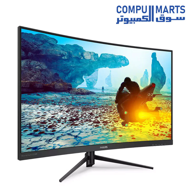 PHILIPS Full HD Curved LCD Display, 27 inches, FHD, VA, 1500R, 165Hz, HDR Ready, 2H1DP, Black, 272M8CZ Gaming Monitor - Image 4