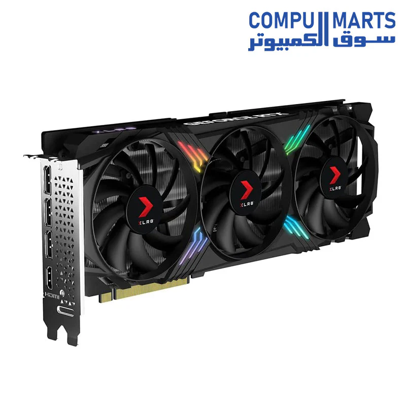 PNY GeForce RTX 4070 Super 12GB XLR8 Gaming Verto Epic-X RGB Overclocked Triple Fan Graphics Card DLSS 3 - Image 3