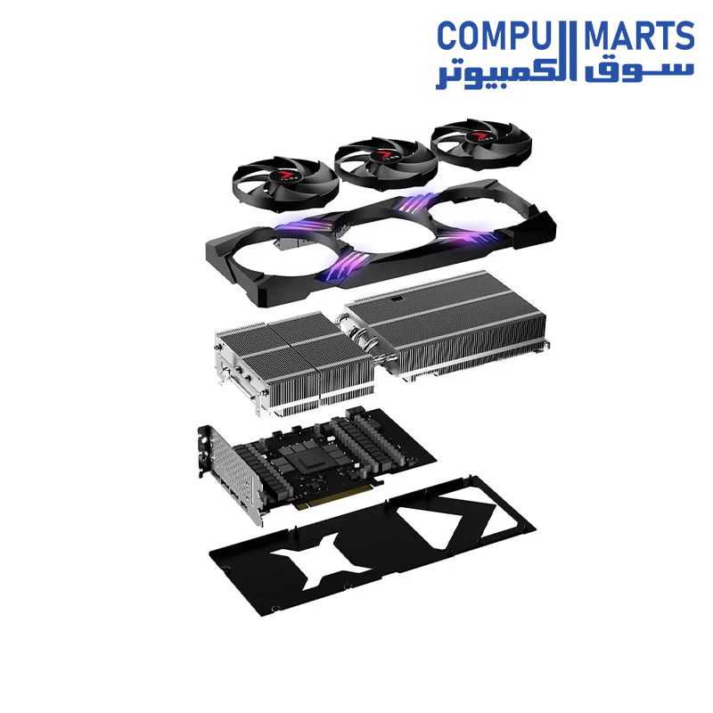 PNY GeForce RTX 4080 16GB XLR8 Gaming VERTO EPIC-X RGB Overclocked Triple Fan Graphics Card - Image 4