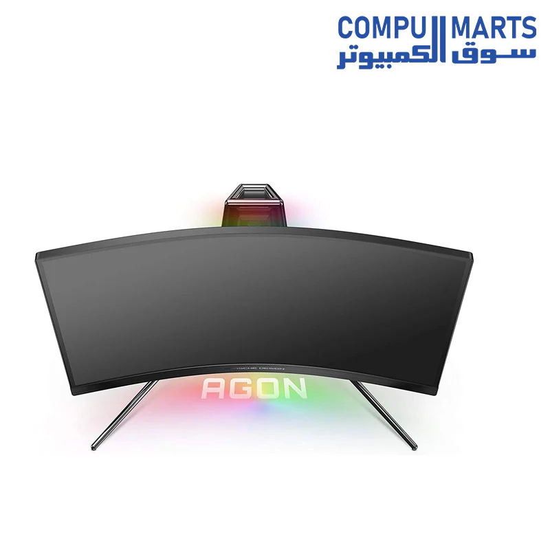 AOC Porsche Design Agon PD27 27" Gaming Monitor, 1000R Curved QHD (2560x1440), 240Hz 0.5ms, DisplayHDR 400, Light FX, Quick Switch Keypad - Image 3