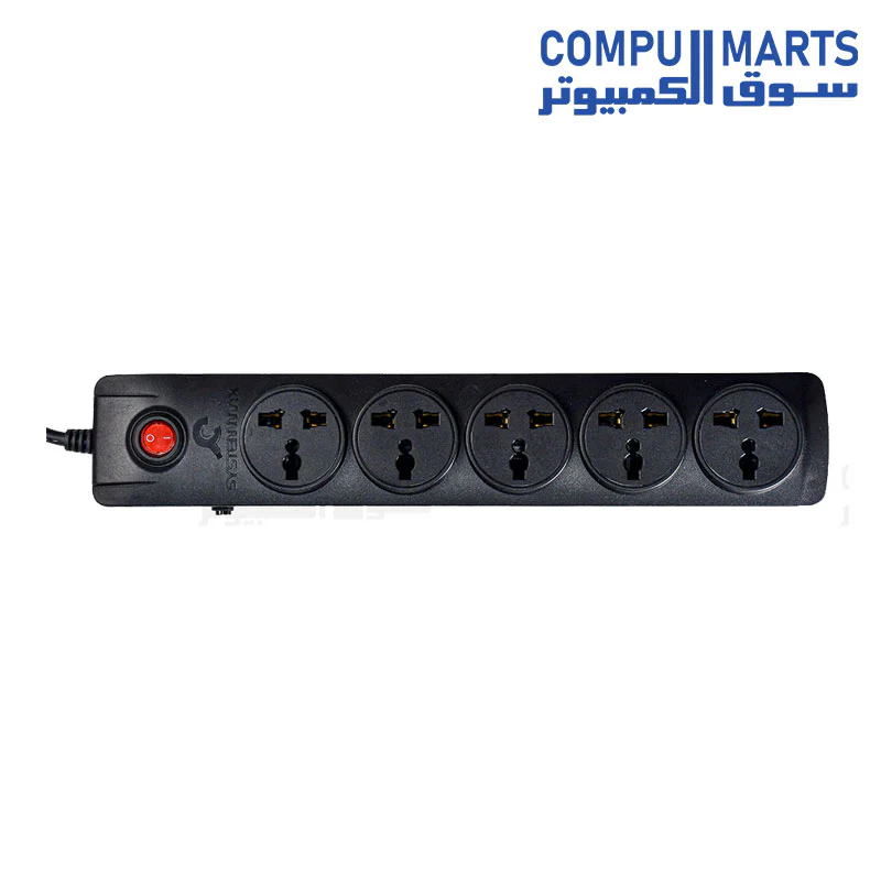 Power Strip Systemmax 5 Port 2M-10A SMPU-5P - Image 2