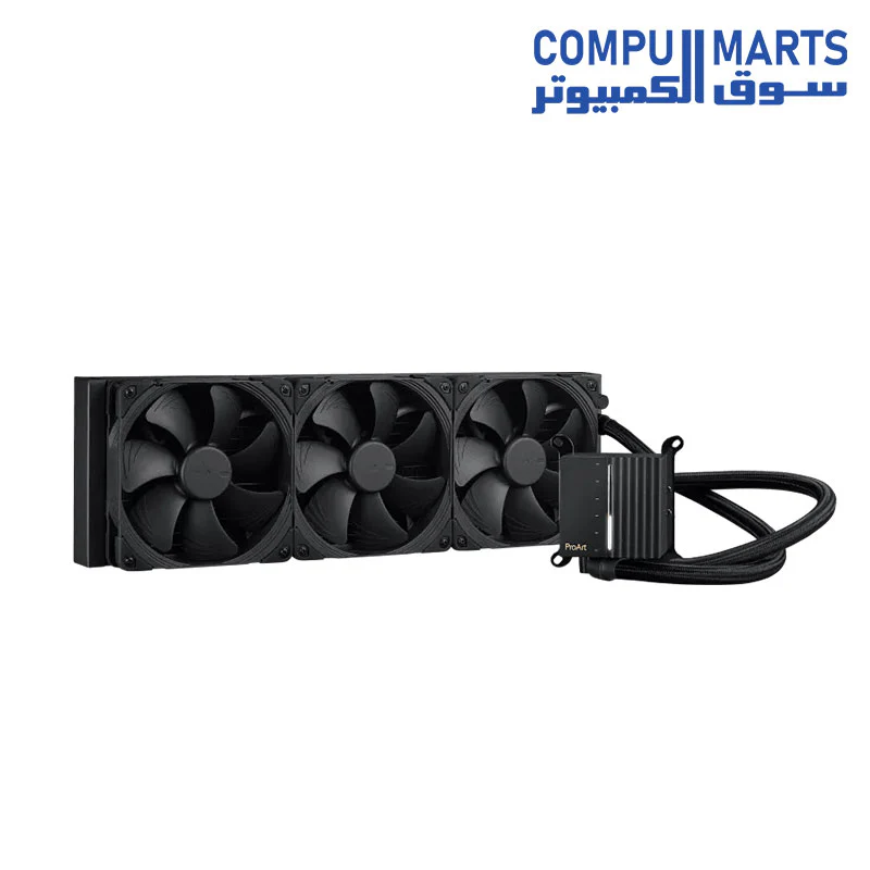 ProArt LC 420 all-in-one CPU liquid cooler with illuminated system status meter and three Noctua NF-A14 industrialPPC-2000 PWM 140mm radiator fans - Image 2