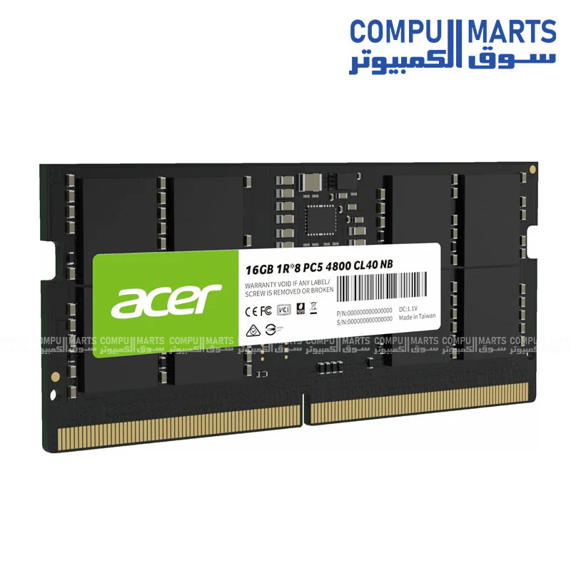 Acer SD200 16B DDR5 4800MHz CL40 1.1V SO-DIMM Laptop Memory - Image 3
