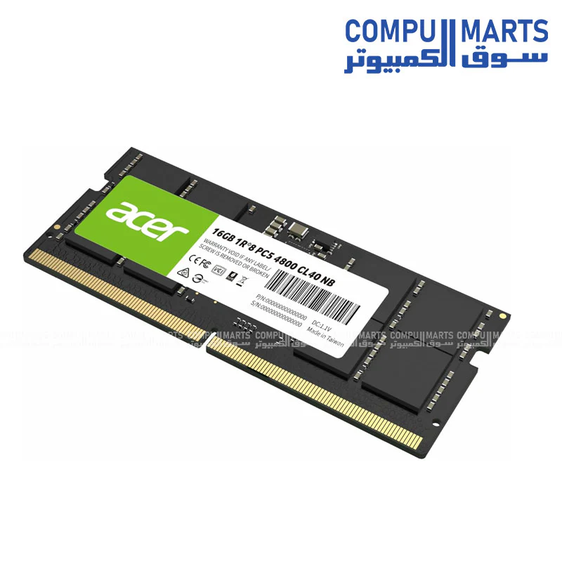 Acer SD200 16B DDR5 4800MHz CL40 1.1V SO-DIMM Laptop Memory - Image 4