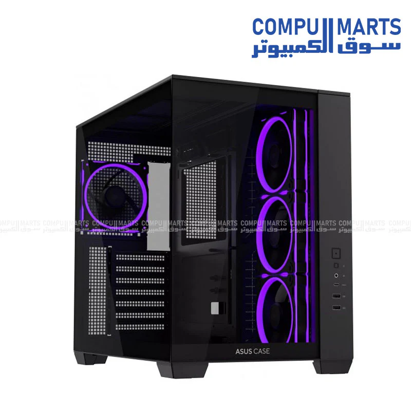 ASUS A32 Plus TG ARGB Mid-Tower Gaming Case – Tempered Glass, ARGB Fans - Image 2