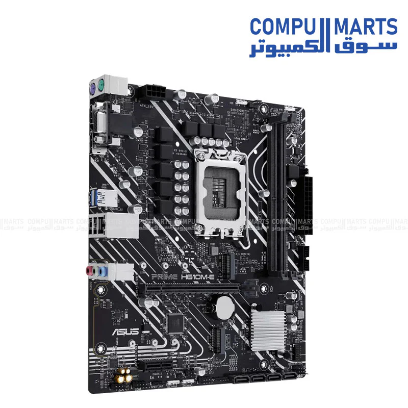 ASUS PRIME H610M-E-CSM Micro-ATX Motherboard – LGA 1700, PCIe 4.0, Dual M.2, DDR5, Realtek LAN – Egypt - Image 3