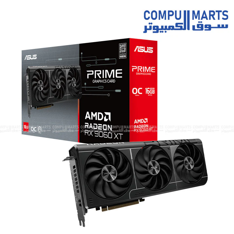 ASUS Radeon RX 9060 XT Prime 8GB / 16GB OC Graphics Card – Overclocked Performance - Image 2