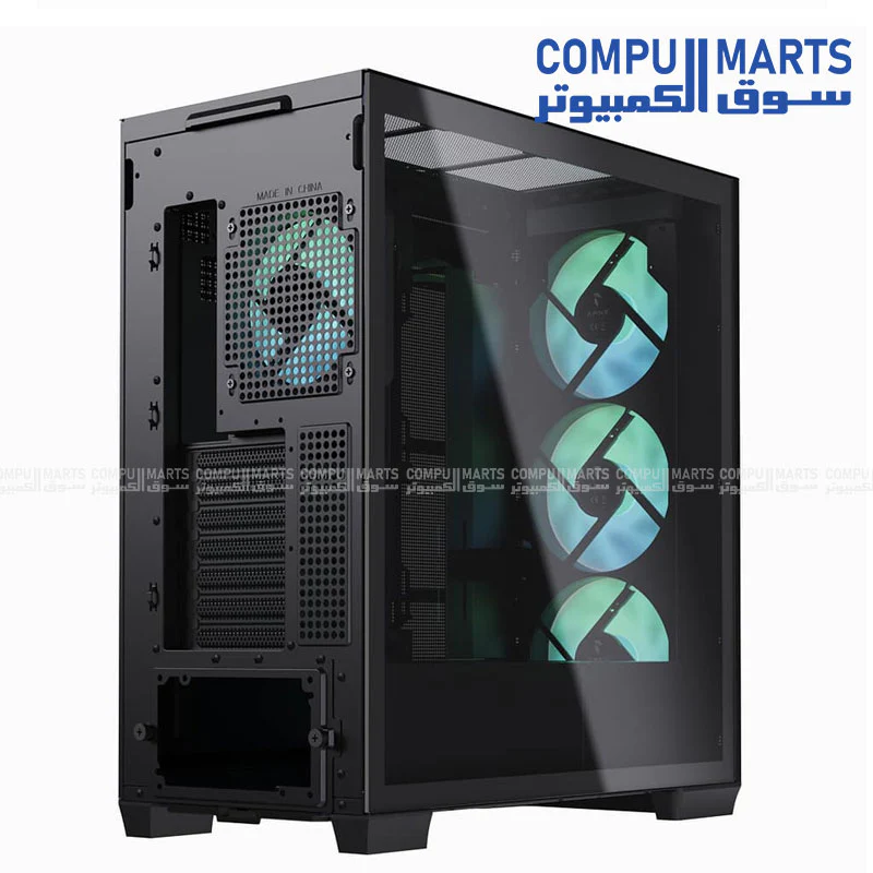 APNX C1-R Mid Tower PC Case – Black / White – ATX / Micro-ATX / Mini-ITX - Image 14