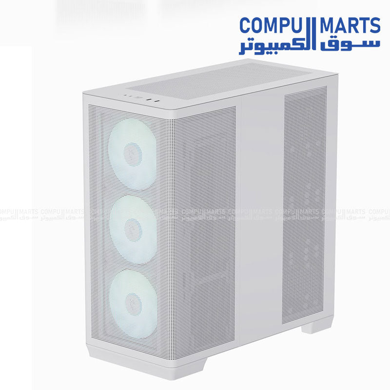 APNX C1-R Mid Tower PC Case – Black / White – ATX / Micro-ATX / Mini-ITX - Image 5