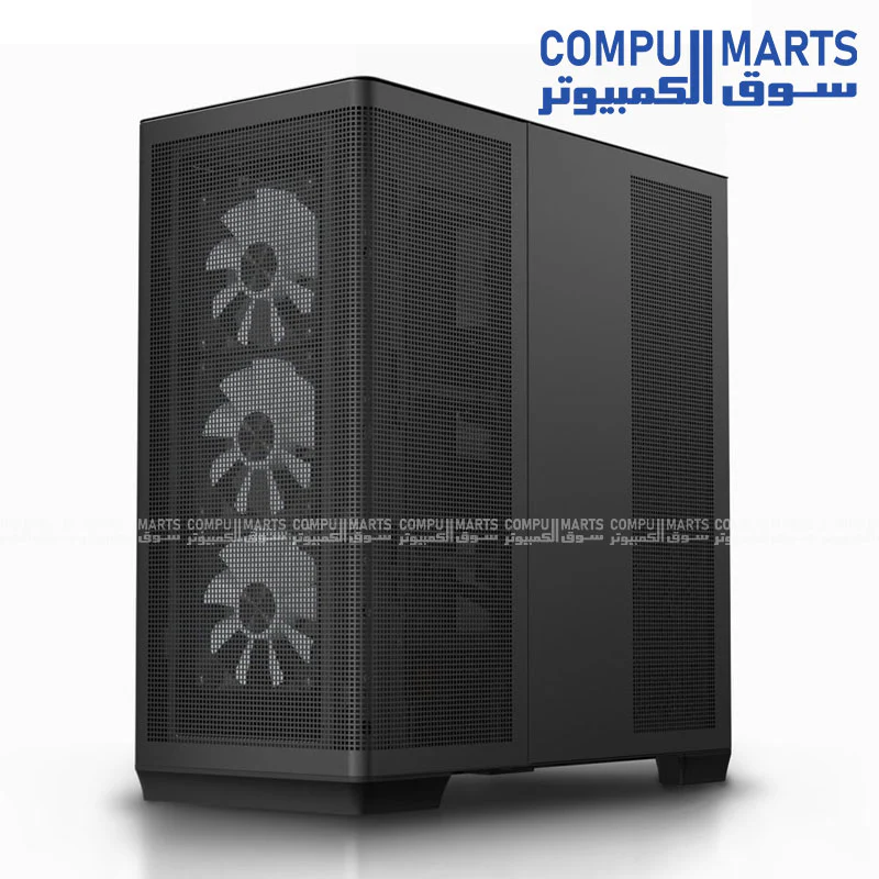 APNX C1-R Mid Tower PC Case – Black / White – ATX / Micro-ATX / Mini-ITX - Image 6