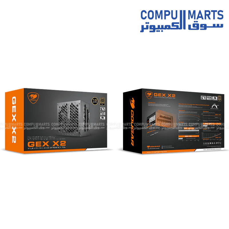 Cougar GEX X2 850W – 1000W Power Supply – 80 Plus Gold, Fully Modular, PCIe 5.0 - Image 3