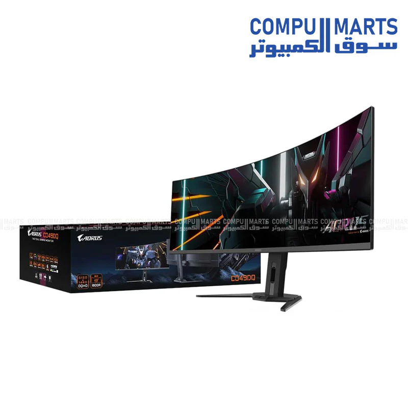 Gigabyte AORUS CO49DQ 49" QD-OLED Gaming Monitor | 5120×1440 DQHD, 144Hz, 0.03ms, HDR, Ultra-Wide Curved Display - Image 3