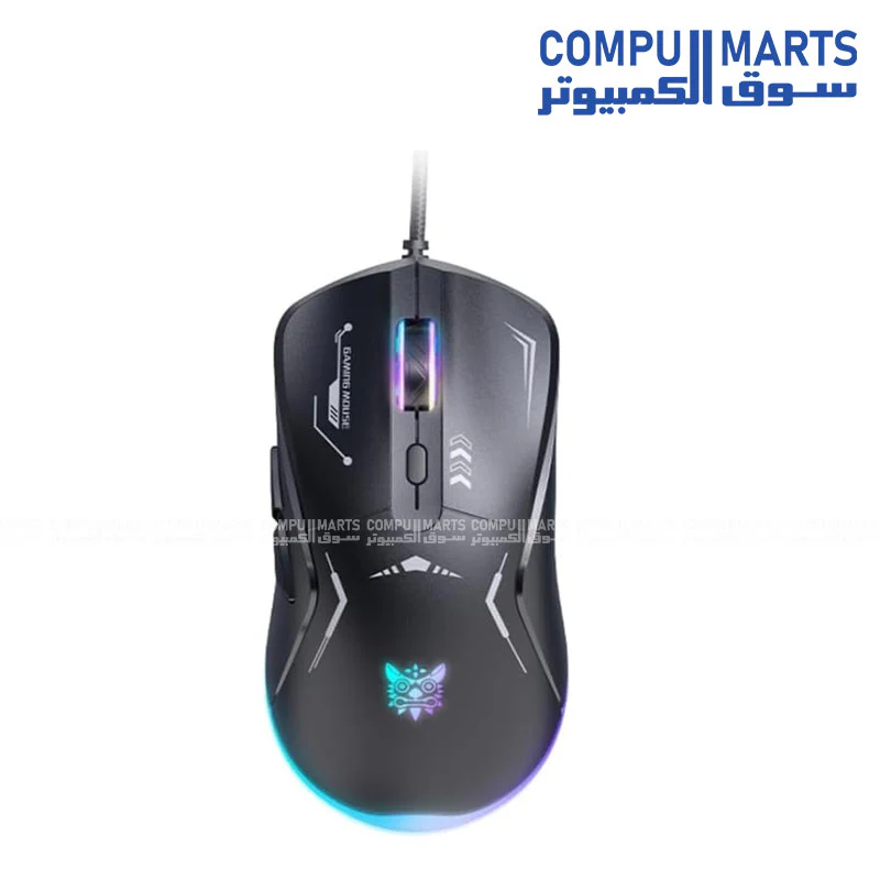 ONIKUMA CW917 RGB Gaming Mouse – 3600 DPI – 6 Programmable Buttons – Black - Image 2