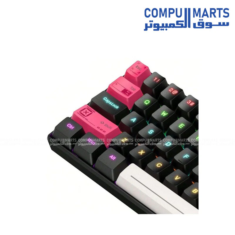 ONIKUMA G55 Mechanical Gaming Keyboard – 61 Keys – RGB Backlit – Wired - Image 2