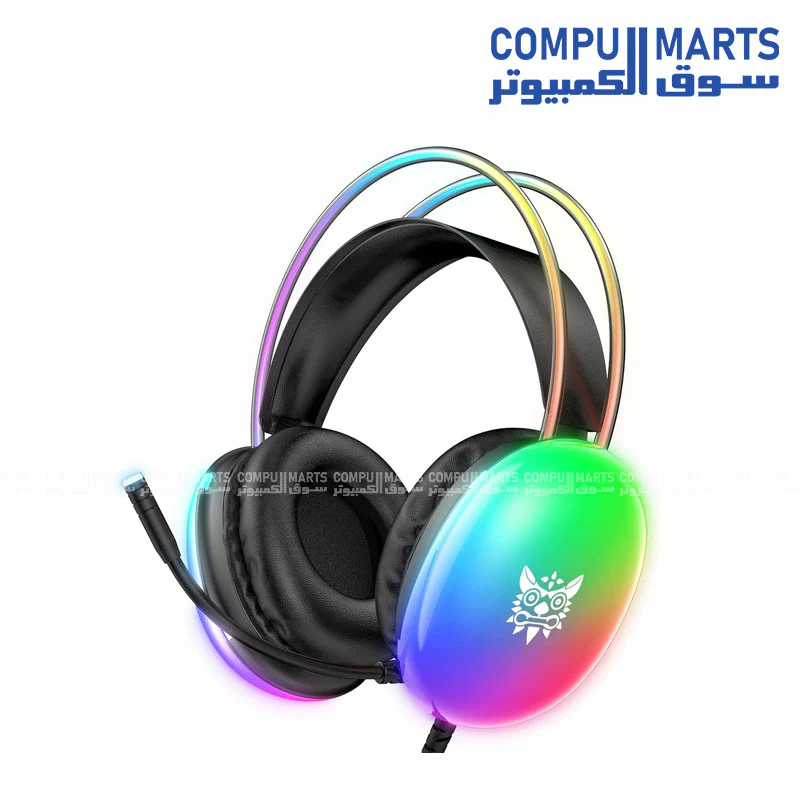 ONIKUMA X25 RGB Gaming Headset – Surround Sound, Noise Cancelling Mic - Image 2