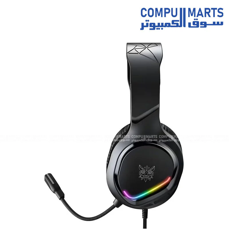 ONIKUMA X31 RGB Gaming Headset – Stereo Surround Sound with HD Mic – Black - Image 2