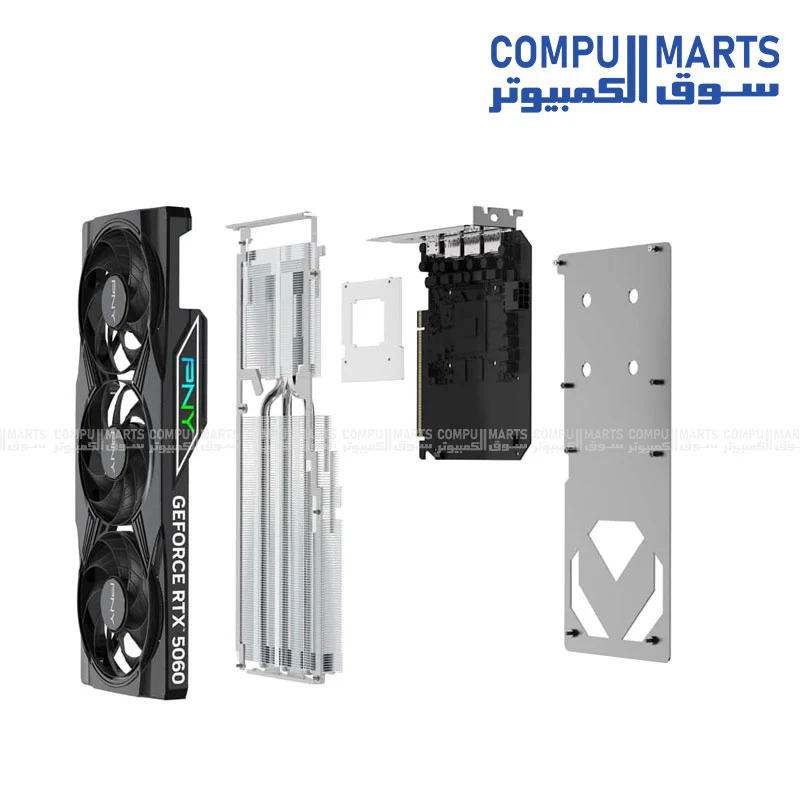 PNY GeForce RTX 5060 8GB ARGB Overclocked Triple Fan DLSS 4 Graphics Card - Image 4