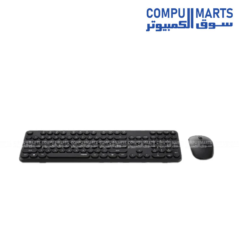 Rapoo X260S Wireless Keyboard & Mouse Combo – 2.4 GHz, 1300 DPI, Black - Image 2