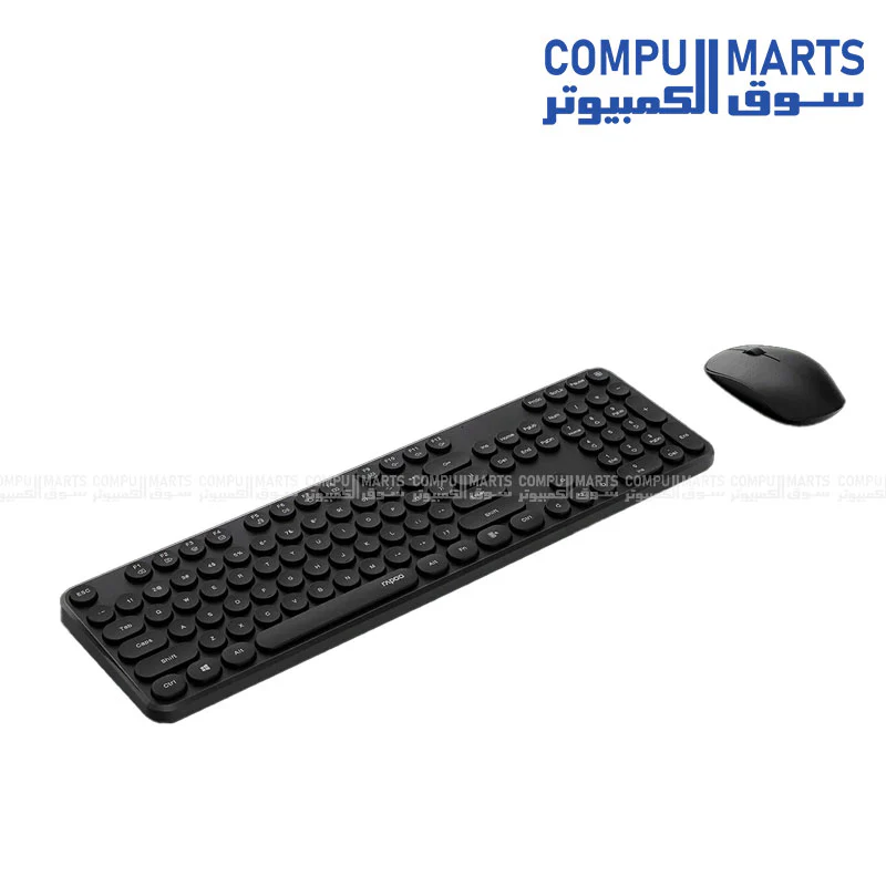 Rapoo X260S Wireless Keyboard & Mouse Combo – 2.4 GHz, 1300 DPI, Black - Image 3