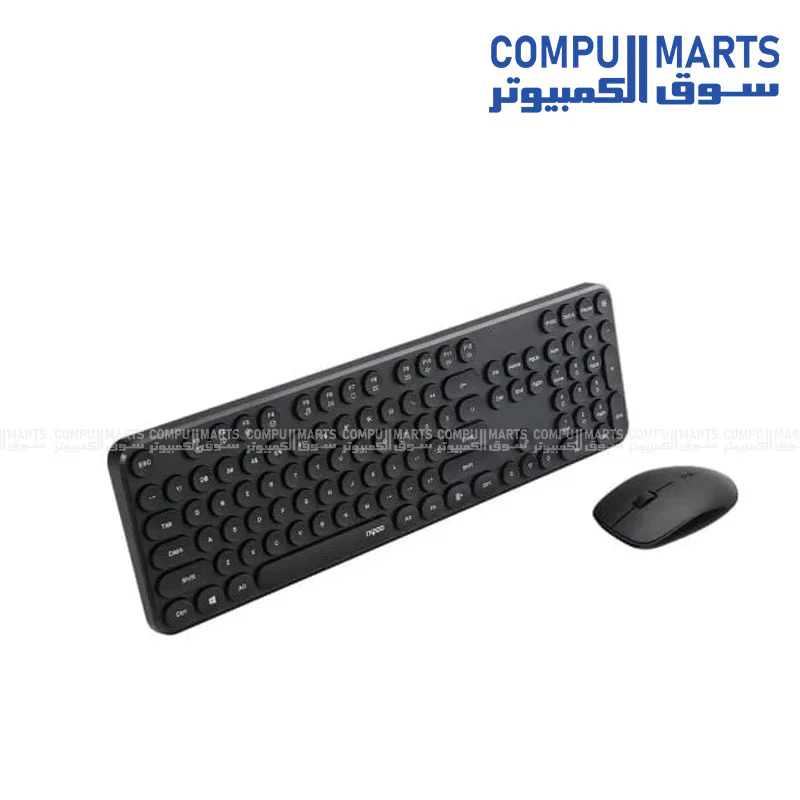 Rapoo X260S Wireless Keyboard & Mouse Combo – 2.4 GHz, 1300 DPI, Black - Image 4