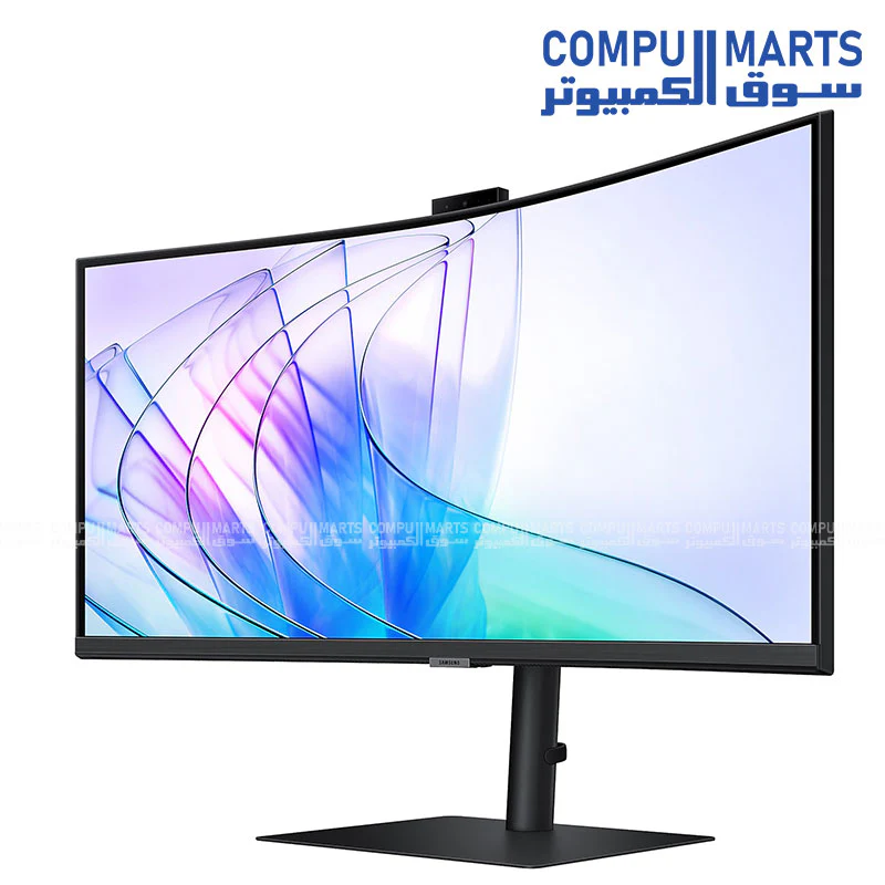 Samsung ViewFinity S6 34" LS34C650VAMXUE UWQHD Curved Monitor – 100Hz, USB-C, Built-in Camera, LAN - Image 2