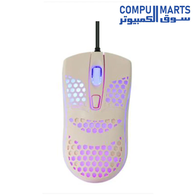 Q2 Wired USB Gaming Mice 1200 DPI RGB Backlit 4 Buttons Ergonomic Design Lightweight - Image 3