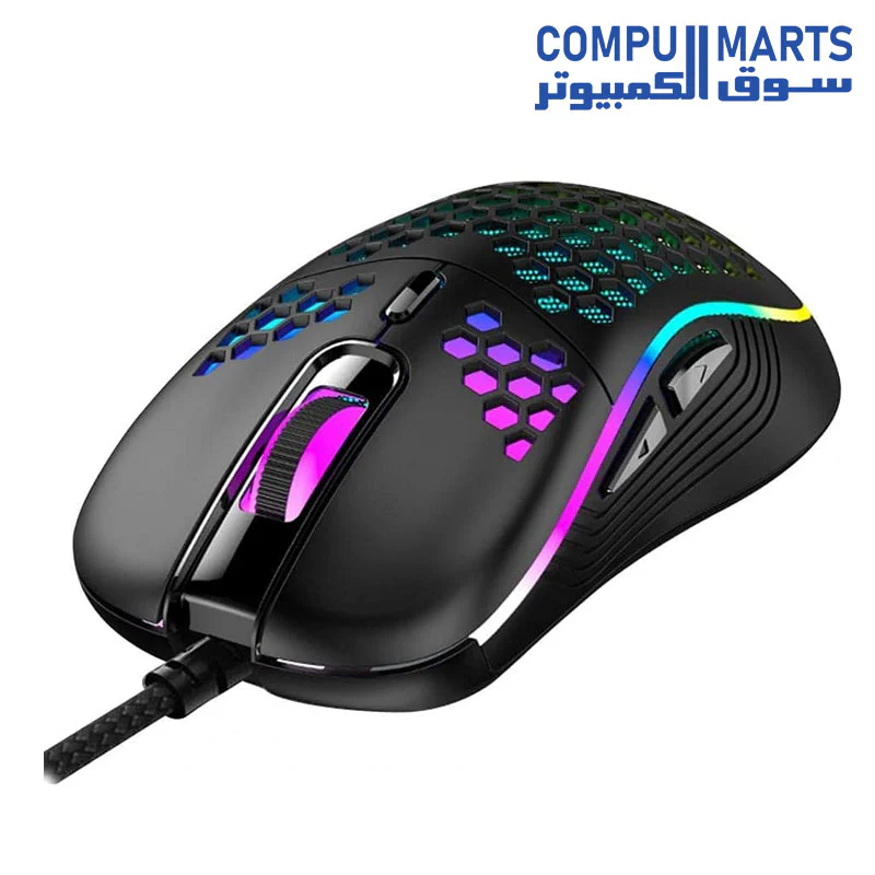 R8 1619A Braided Wired 6 Button Rgb Highend Gaming Mouse – 8000 Dpi – Hony Comb - Image 3