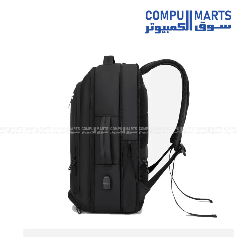 Rahala 5306 Laptop Backpack Bag 15.6-Inch – Black - Image 3