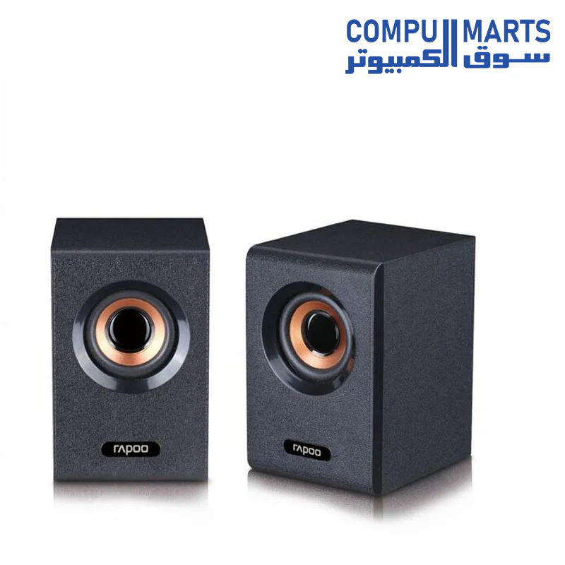 RAPOO A80 2:0 MULTIMEDIA COMPACT WIRED STEREO SPEAKER - Image 2