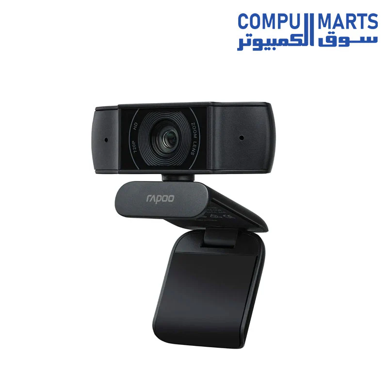 Rapoo C200 720p HD USB Microphone Webcam - Black - Image 2