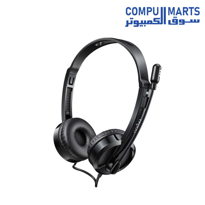 Rapoo H100 Wired Stereo Headphone Headset (Black) - Image 2