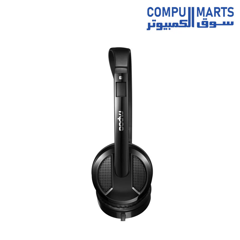 Rapoo H100 Wired Stereo Headphone Headset (Black) - Image 4