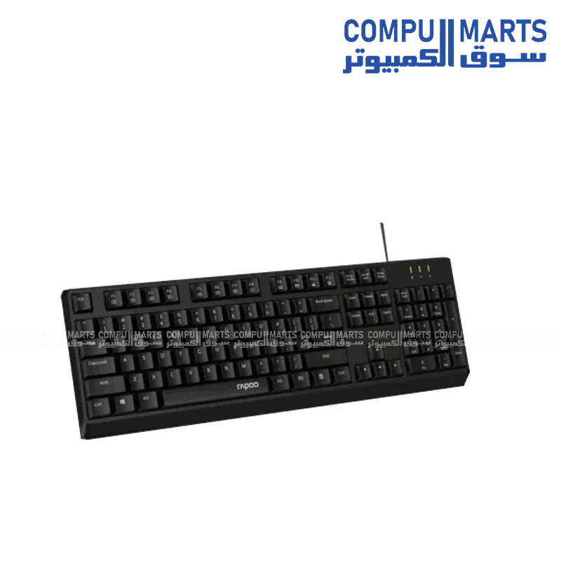 Rapoo NK1900 Wired Keyboard - Black - Image 2